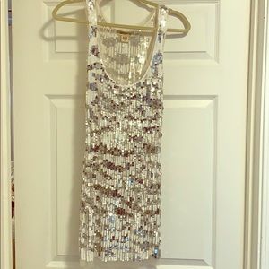 Arden B sequin sheer dress